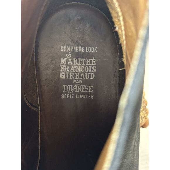Marithe + Francois Girbaud Boots Black Red Stitch sz 43 MARITHE FRANCOIS GIRBAUD - Picture 5 of 15